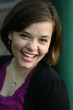 young brunette laughing