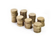 Stacks of Gold Coins (Singapore $1 coins)