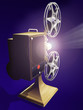 Projector film shows a film Projector film shows a film