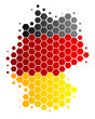 Karte und Fahne von Deutschland Karte und Fahne von Deutschland