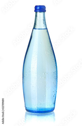 Photo: Glass bottle of soda water Glass bottle of soda water