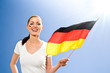 Frau mit Deutschlandfahne