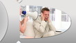 Montage of frustrated business people