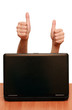 two hands show a gesture of all right two hands show a gesture of all right