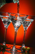 Martini being poured into a glass