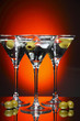 Martini glass with olive inside