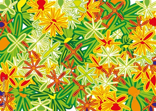 Hippy Flowers Background