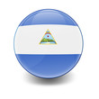 Esfera brillante con bandera Nicaragua