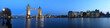 Tower Bridge and the Thames panoramic view about London at night Tower Bridge and the Thames panoramic view about London at night
