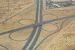 Aerial view of highway interchange Aerial view of highway interchange