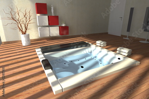 Illustration: Vasca da bagno a pavimento Vasca da bagno a pavimento
