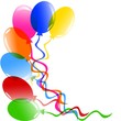 vector illustration of a bunch of balloons isolated on white