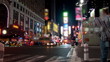 Time-lapse of Times Square with logos blurred