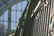 Foto: green varnished metal construct green varnished metal construct