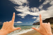 Hands Framing Polihale Beach, Kauai Hands Framing Polihale Beach, Kauai