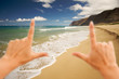 Hands Framing Polihale Beach, Kauai Hands Framing Polihale Beach, Kauai