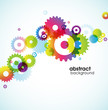 Abstract background with colored circles.