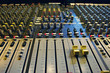 Photo: Sound mixer, closeup of the knobs. Sound mixer, closeup of the knobs.