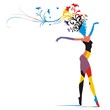 Carnival woman silhouette 01