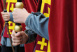 Man holding staff at the Procession of the Holy Blood Man holding staff at the Procession of the Holy Blood