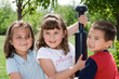 Smiling Group of Children at Park