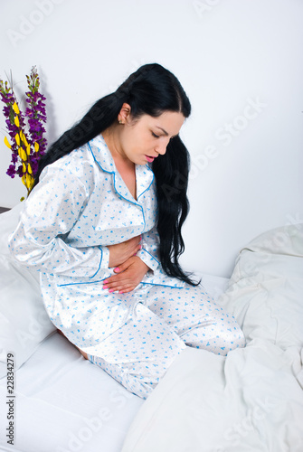 Photo: Woman stomach ache Woman stomach ache