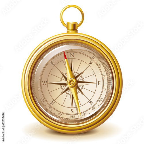 Vector: gold compass gold compass
