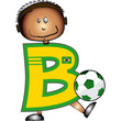 Alphabet Football lettre B Alphabet Football lettre B