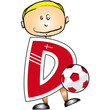Alphabet Football lettre D Alphabet Football lettre D