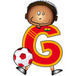 Alphabet Football lettre G Alphabet Football lettre G