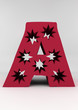 isolated letter A 3D red starsland alphabet letter front of isolated letter A 3D red starsland alphabet letter front of