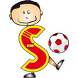 Alphabet Football lettre S Alphabet Football lettre S