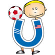 Alphabet Football lettre U Alphabet Football lettre U