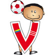 Alphabet Football lettre V