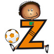 Alphabet Football lettre Z Alphabet Football lettre Z