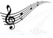 Illustration of  stave on white background