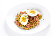 Photo: egg dish with ham and peas egg dish with ham and peas