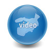 Esfera brillante con texto "VIDEO"
