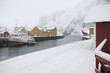 Fishing harbour in Nusfjord, Flakstadoya. Loftofen Archipelago, Norway