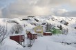 Hill village of Sund on  Flakstadoya, Loftofen, Norway