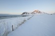 Coastal landscape on Flakstadoya island, Loftofen, Norway