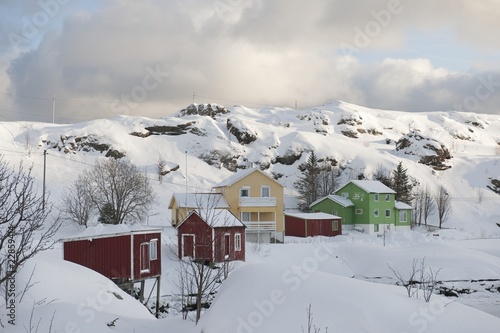 Photo: Hill village of Sund on Flakstadoya, Loftofen, Norway Hill village of Sund on Flakstadoya, Loftofen, Norway