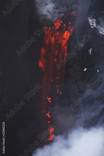 Photo: Molten lava flowing from Eyjafjallajokull, Fimmvorduhals, Iceland Molten lava flowing from Eyjafjallajokull, Fimmvorduhals, Iceland