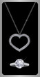 Diamond necklace and ring