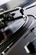 Vinyl record player spinning the disc Vinyl record player spinning the disc