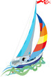 Sailing in sail yacht Sailing in sail yacht