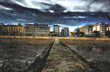 spiaggia vista dal pontile