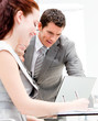 Portrait of business partners working