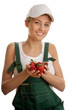 Woman with strawberries Woman with strawberries