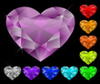 Heart diamonds set Heart diamonds set